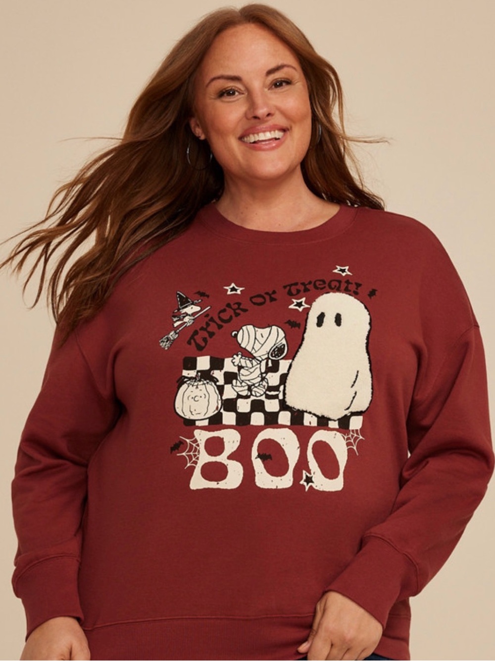 Maurices Rust Crewneck Halloween Sweatshirt